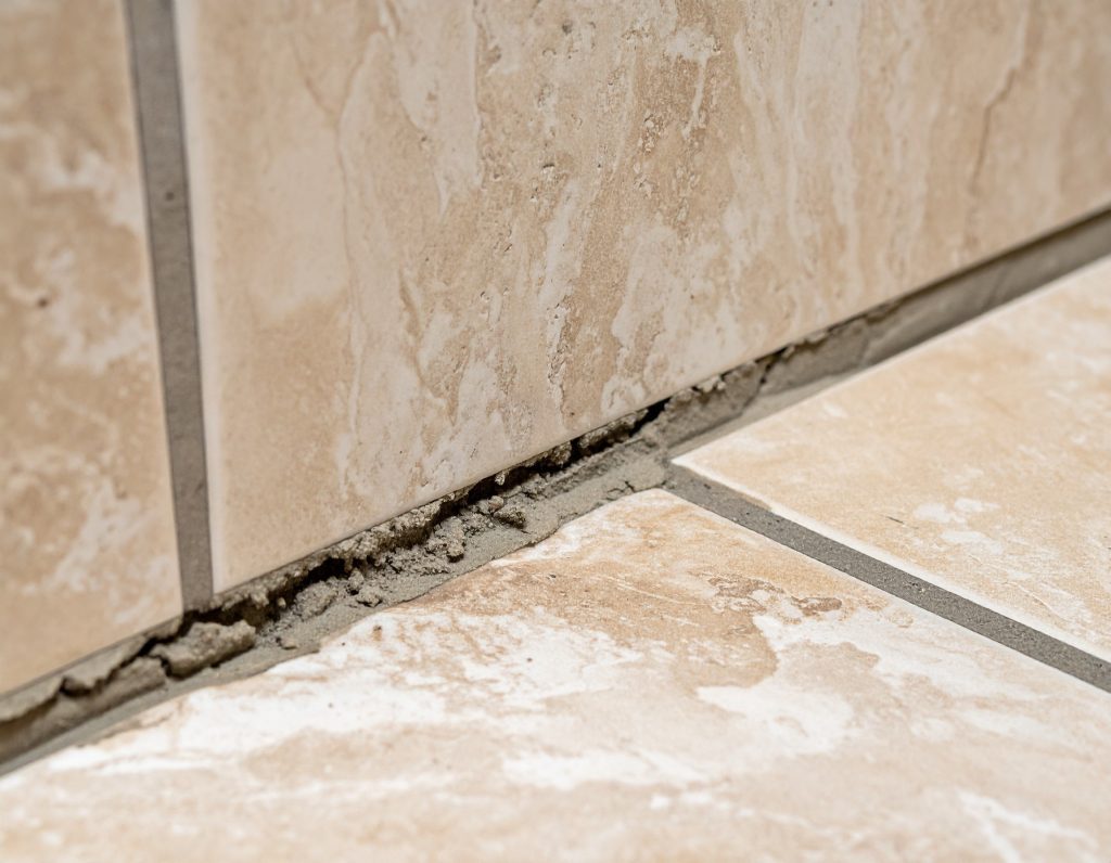 cracked tile grout